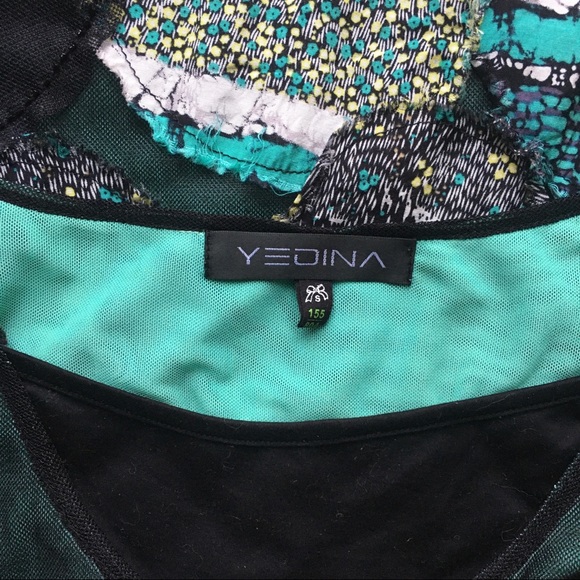 Yedina Mesh Swing Dress with Applique Detail (S) - Picture 6 of 7